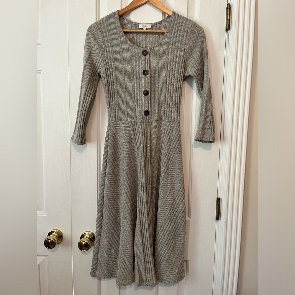 Roolee Grey Sweater Dress Size Small